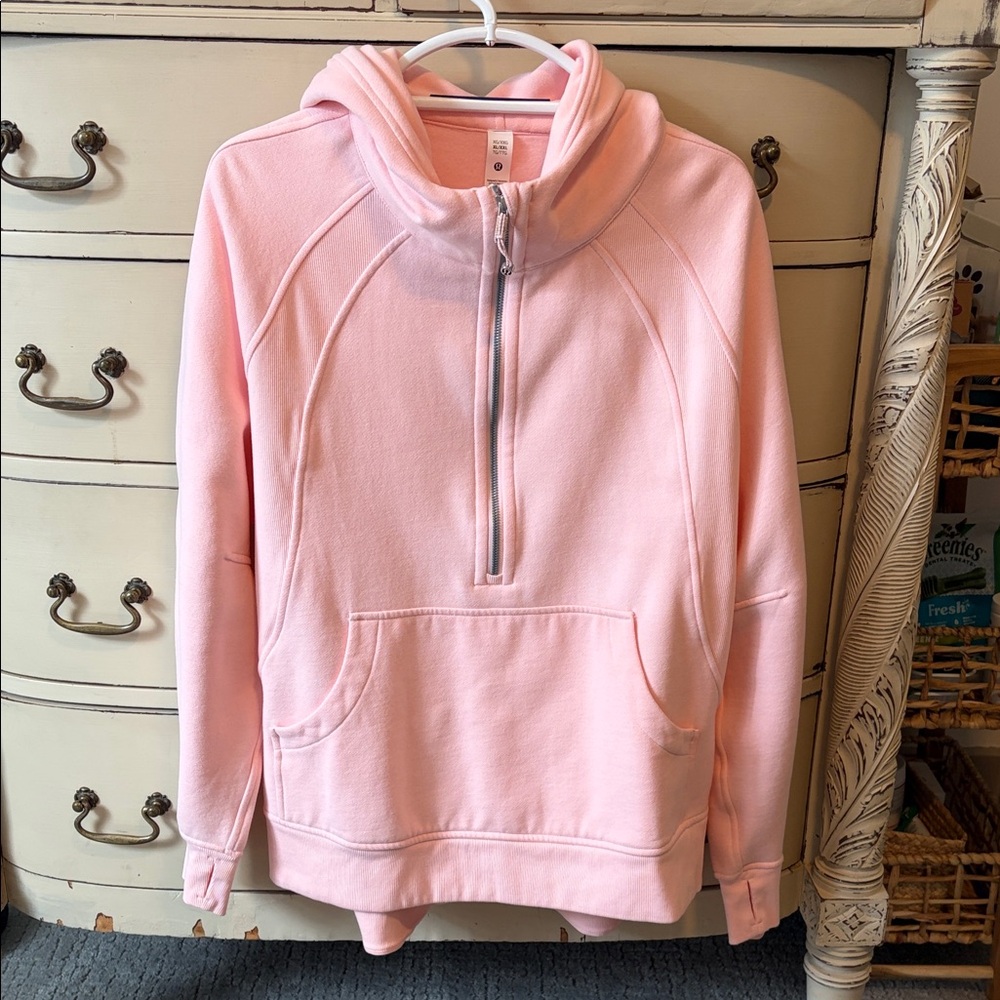 lululemon athletica Light Pink Half-Zip Hooded Sweatshirt
